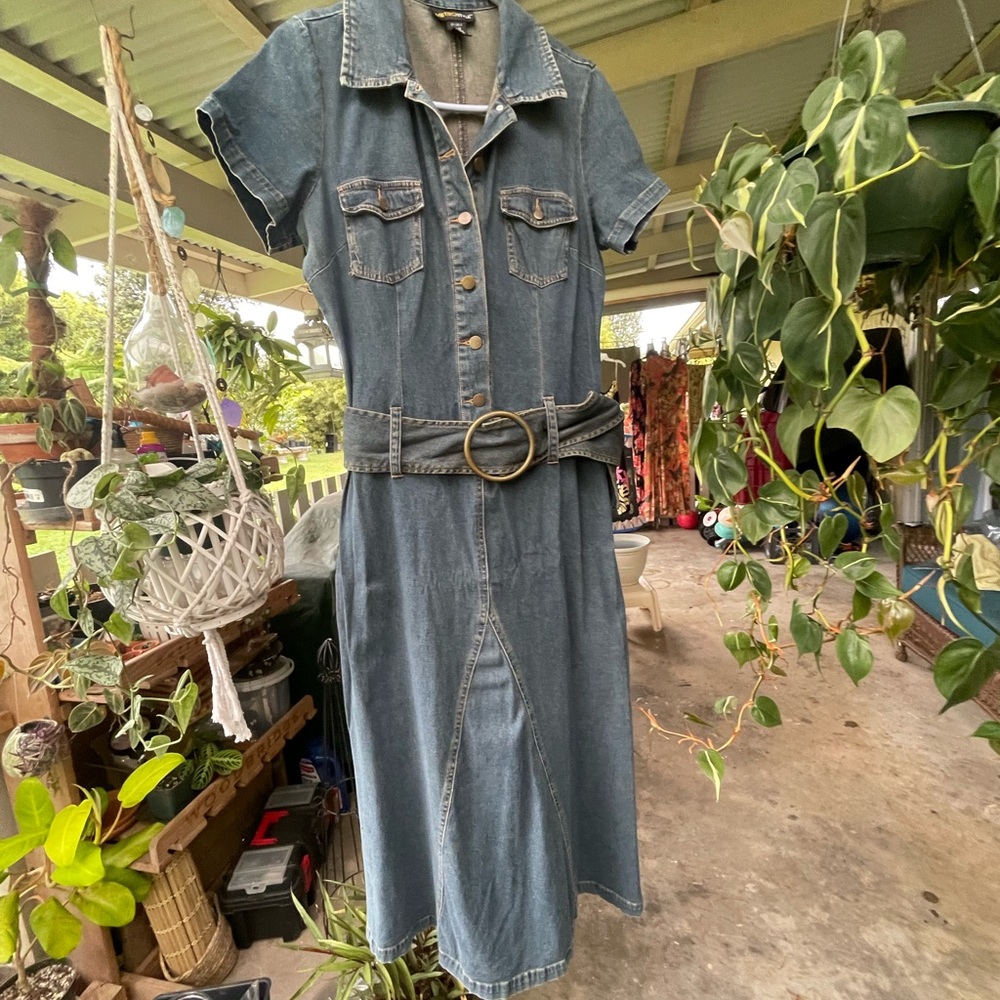Denim blue Maxi dress.
